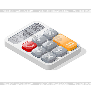 Calculator detailed isometric icon - vector clip art