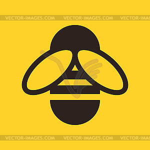 Bee icon - vector image