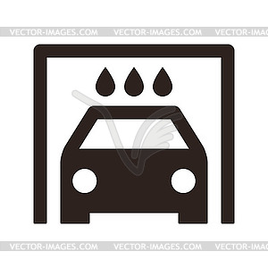 Car wash icon - vector clipart