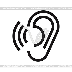 Ear icon - vector clip art