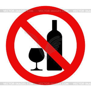 No alcohol sign - vector clipart