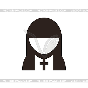Nun symbol - vector image
