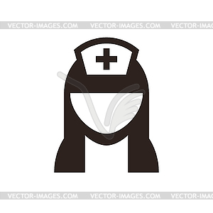 Nurse icon - vector clip art