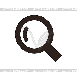 Search icon. Magnifying glass - vector image