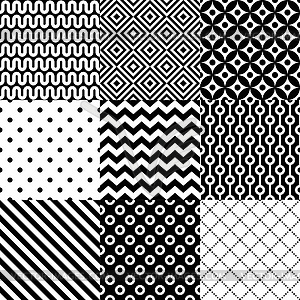 Seamless abstract pattern set - vector clip art