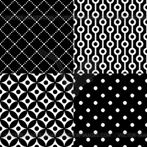 Seamless geometric pattern set - vector clipart