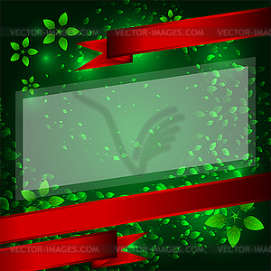 Whirlwind of leaves with frame - vector EPS clipart