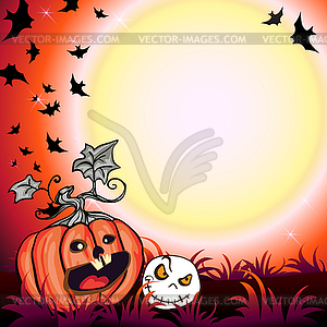 Halloween Party Background - vector image