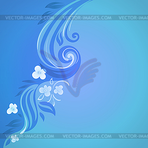 Abstract background with flowers - vector clip art