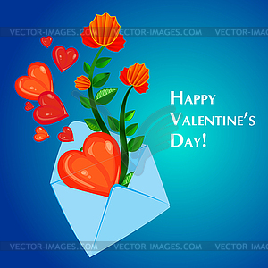 Envelope and heart - vector clip art