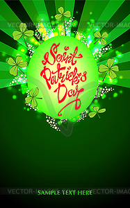 Background for Patrick s day poster - vector clipart