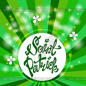 Background for Patrick s day poster - vector clip art