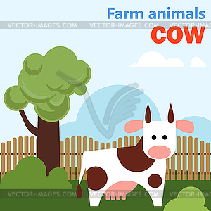 Farm animal cow - vector clip art