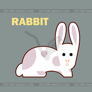 Farm animal rabbit simple - vector clipart