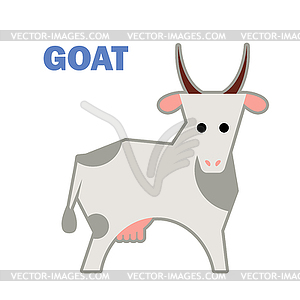 Farm animal goat - vector clipart