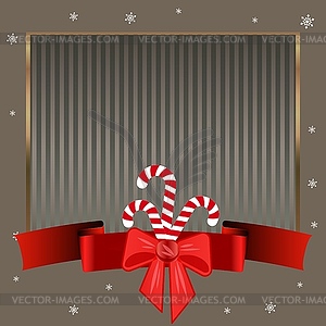 Christmas candy canes. Elegant strict silver - vector clip art