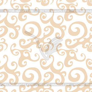 Seamless pattern background with brown swirl - vector image