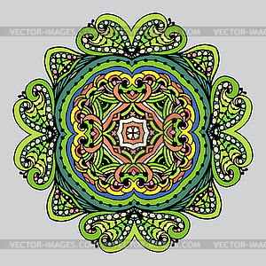 Image Doodle, drawing for coloring mandala - vector clip art