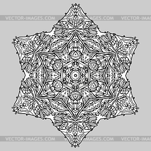 Image Doodle, drawing for coloring mandala. - vector clip art