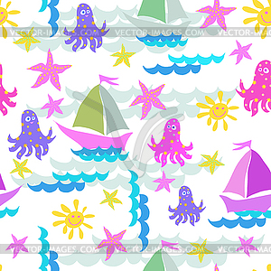 Ector graphics, artistic, stylized seamless - vector clipart