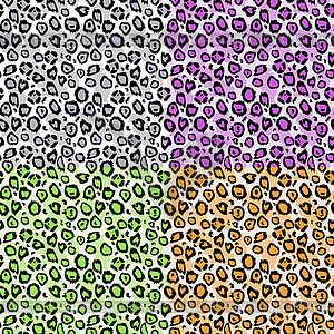 Set of seamless pattern. Design animal print patter - vector clipart