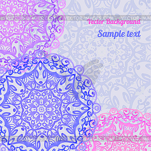 Романтический акварель карта с цветами. Оформление - цветной векторный клипарт