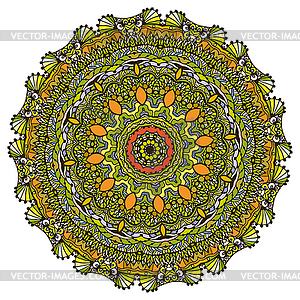 Изображение каракули украшенной мандалы - изображение в векторе