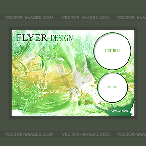 Horizontal business brochure for design - stock vector clipart