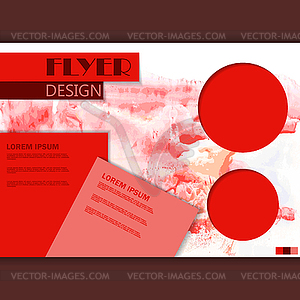 Horizontal business brochure for design - vector image