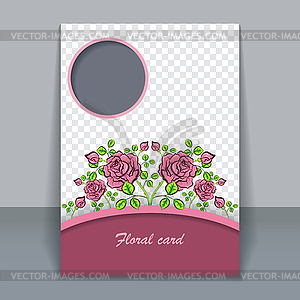 Floral card, invitation for design - vector image