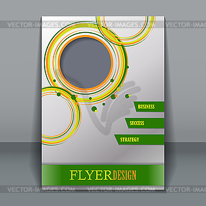 Vertical flyer template for design - vector clipart