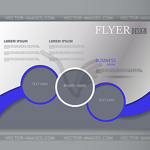 Horizontal flyer template - vector clipart