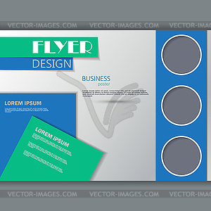 Horizontal flyer template - vector image