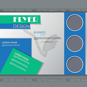 Горизонтальный шаблон флаер - клипарт в векторе