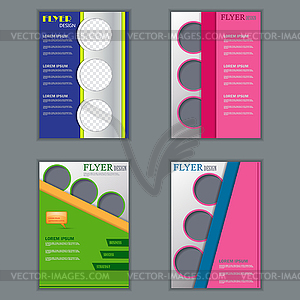 Set of vertical flyers for design - vector clip art