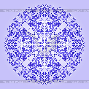 Ethnic pattern of blue ornament - vector clipart