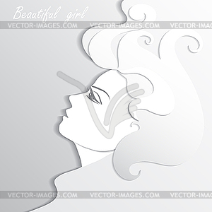 Woman profile beauty - vector clipart