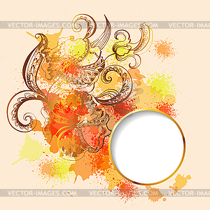 Frame with sketchy doodles decorative ornament - vector clip art