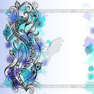 Outline abstract background - vector clipart