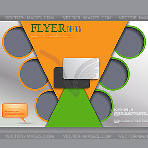 Background concept for horizontal flyer - vector clipart / vector image