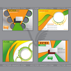 Set of horizontal flyers for design - vector image