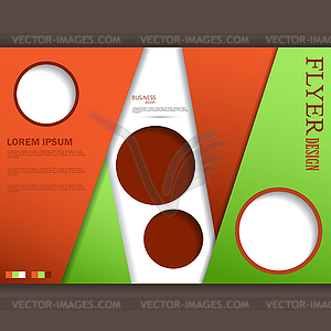 Flyer template for design - vector image