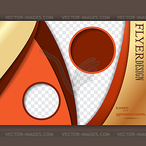 Flyer template for design - vector image