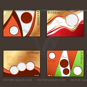 Set of horizontal flyers for design - vector clip art