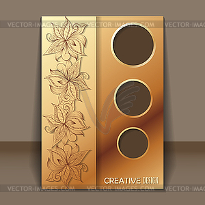 Card with hand-drawing ornaments for design - vector clip art