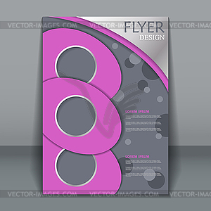 Flyer template, business brochure - vector clip art