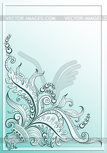 Frame with hand-drawing graphic sketch - stock vector clipart