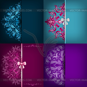 Set of elegant greeting card - vector clip art