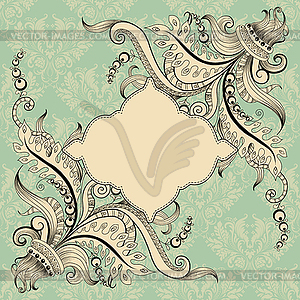 Template for greeting card, invitation - royalty-free vector clipart