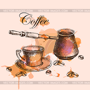 Background with sketch style for design - vector image